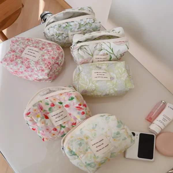 Quilted Makeup Bag