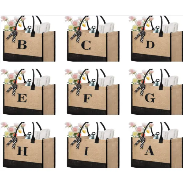 Printed Jute Shopping Bag