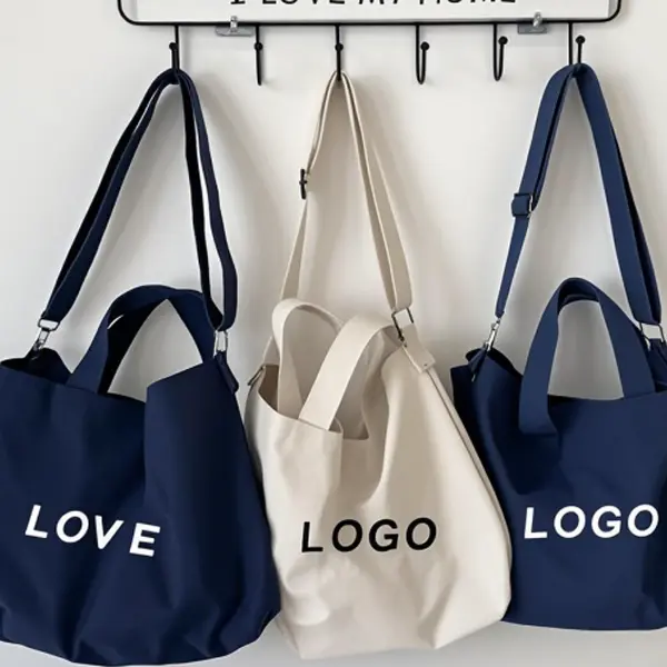 Large Capacity Canvas Tote crossboby Bag Portable and Single Shoulder Strap