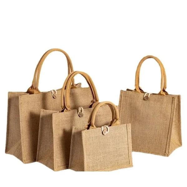 Custom Logo Printing Jute Handbags