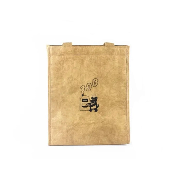 Custom Logo Printing Washable Kraft Paper Lunch Bag