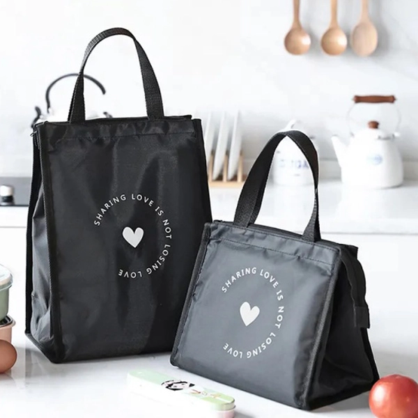 Large Capacity Nylon Insulated Lunch Bag Portable Waterproof