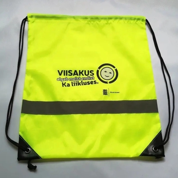 Customized 190T RPET Polyester Backpack drawstring Bag