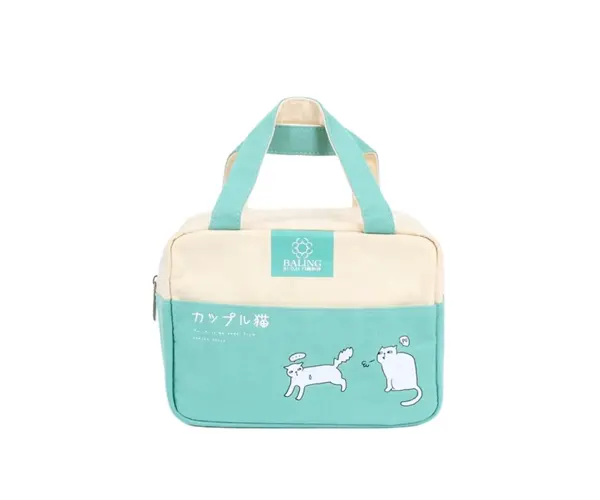 Washable Kraft Cooler Bag With Magnetic Button Closure