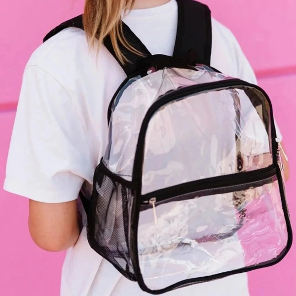 PVC Transparent Casual Bag Clear Stadium Backpack for Outdoor Sport School