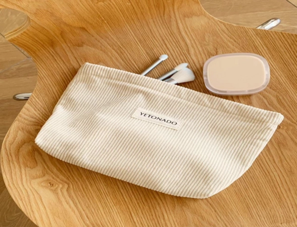 Corduroy Makeup Bag